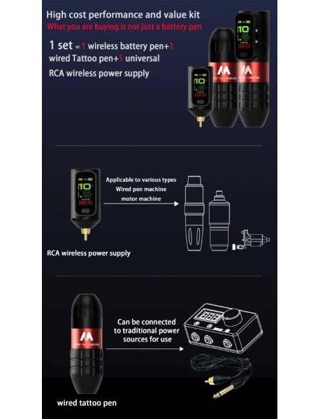 Mars M1 Wireless Tattoo Pen